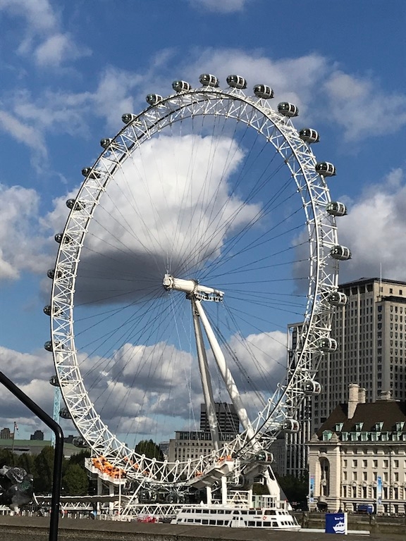 The London Eye on a sunny day